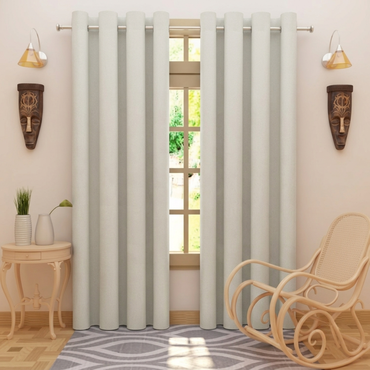 Light Cream Blackout Curtain
