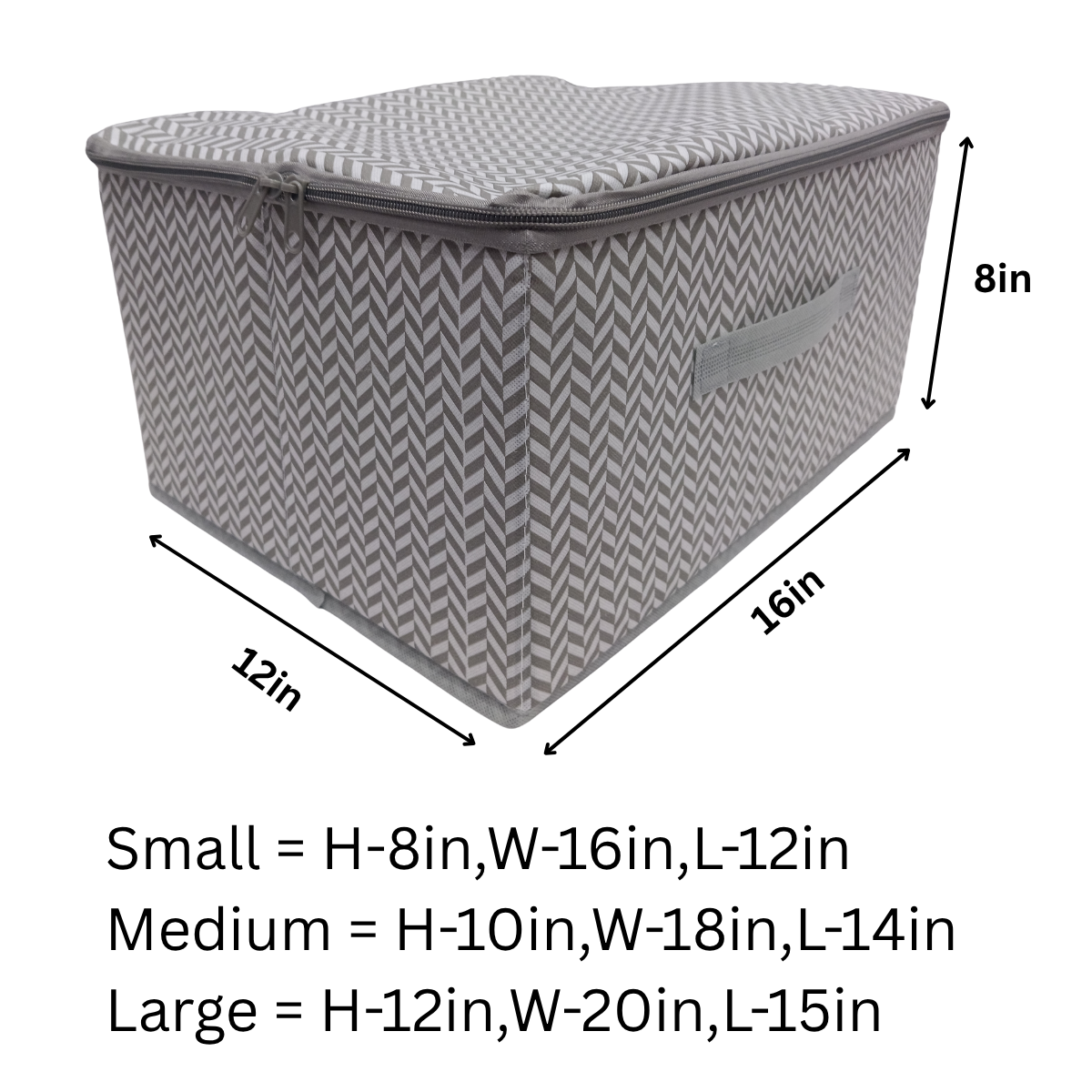 Storage Basket with Zipper Lid