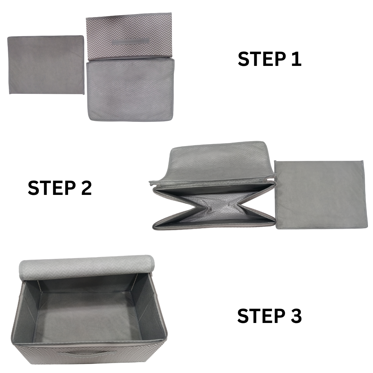 Storage Basket with Zipper Lid