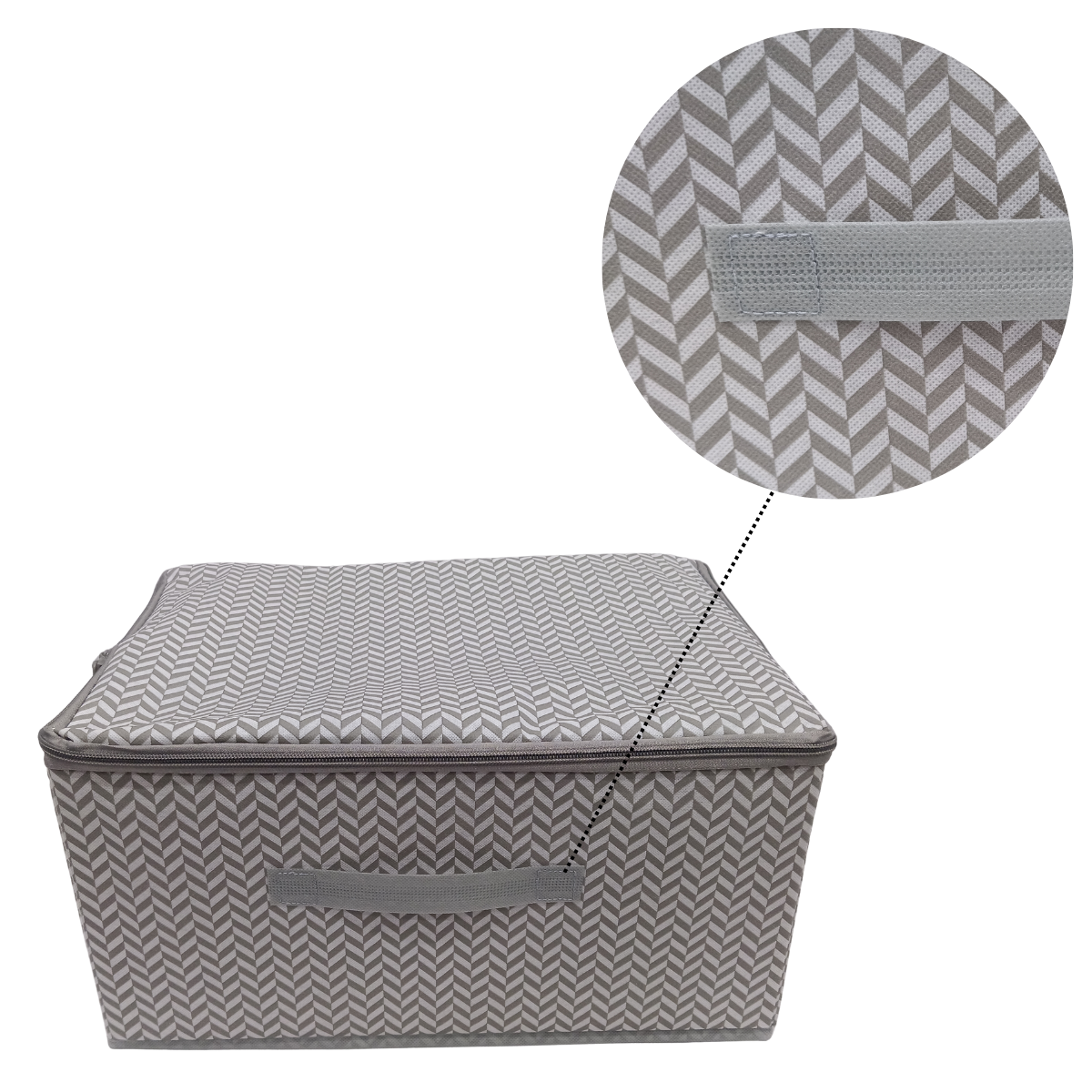 Storage Basket with Zipper Lid